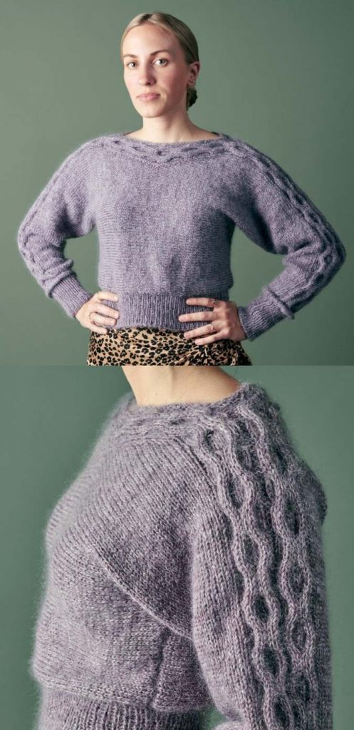 Modern cable sweater knitting pattern free