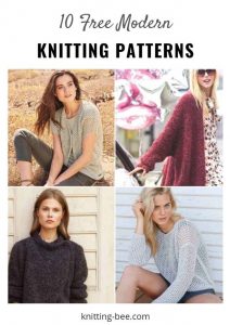 10 Free Modern Women's Knitting Patterns - Knitting Bee