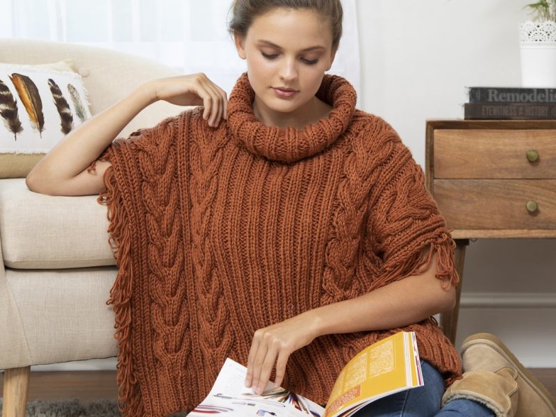Free Knitting Pattern for Gemma Poncho
