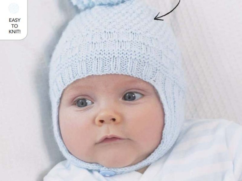 Free Knitting Pattern for a 4 Ply Baby Hat