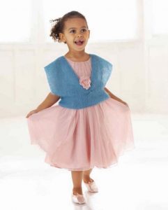 Free Knitting Pattern for a Deep V Top for Girls