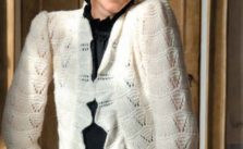 Free Knitting Pattern for a Ladies Fan Stitch Jacket
