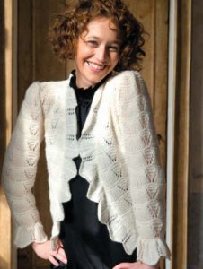 Free Knitting Pattern for a Ladies Fan Stitch Jacket