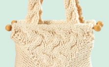 Free Pattern for a Cable Knit Purse