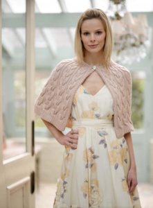 Free Knitting Pattern for Belle Cabled Cape for Women