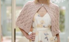 Free Knitting Pattern for Belle Cabled Cape for Women