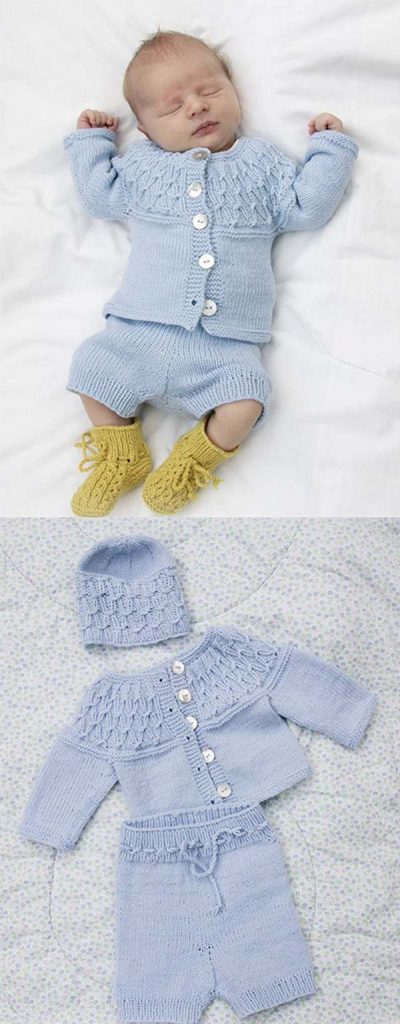 Free knitting pattern set for boys