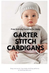 Free Knitting Pattern Garter Stitch Baby Cardigan Downloadable NOW!