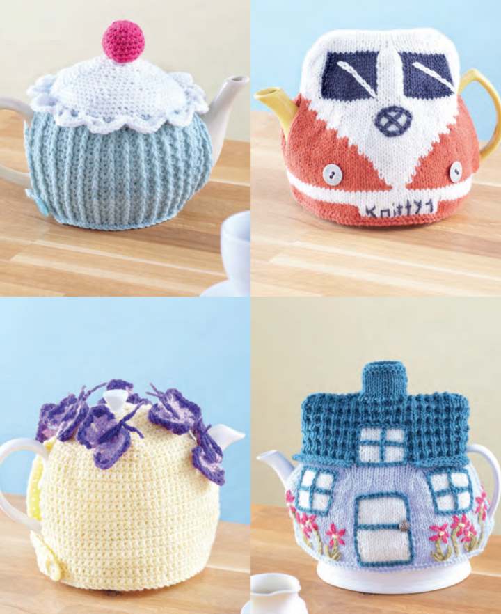 Knitting Pattern for Country Style Tea Cosies