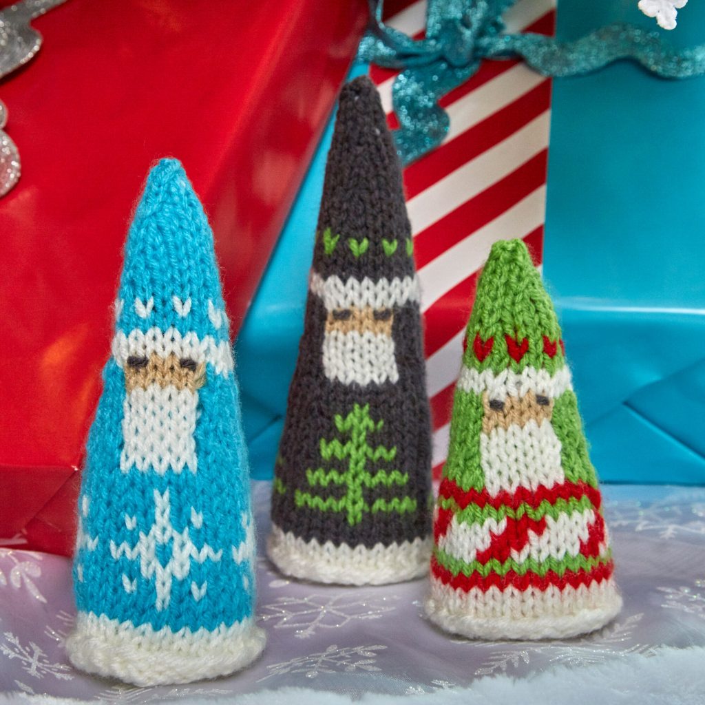 Fair isle Santa knit pattern