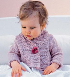 Free Knitting Pattern for a Ribbed Baby Jacket