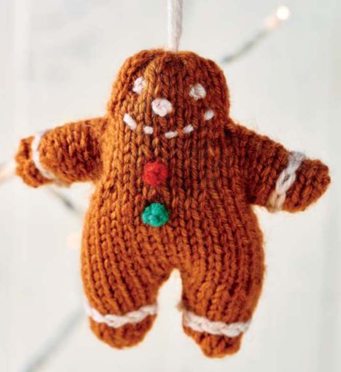 Free gingerbread man knitting pattern