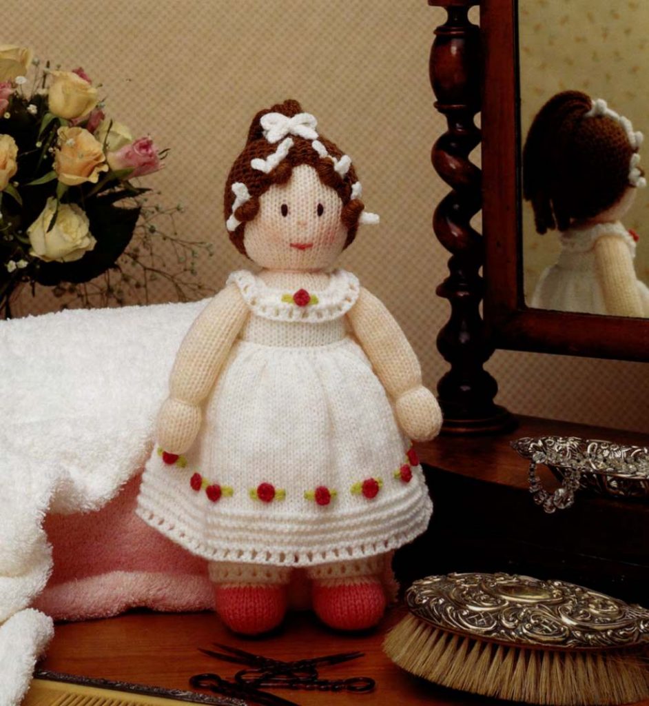 Free knitting pattern for a pretty doll