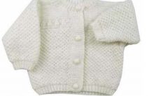 Free knitting pattern for an Old Fashioned Baby Jacket