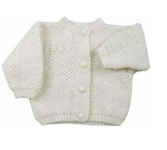 Free knitting pattern for an Old Fashioned Baby Jacket