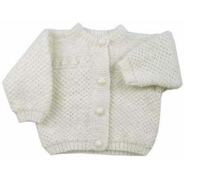 Free knitting pattern for an Old Fashioned Baby Jacket