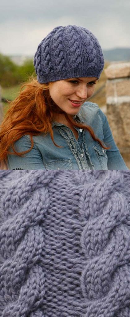 cabled beanie free knitting pattern