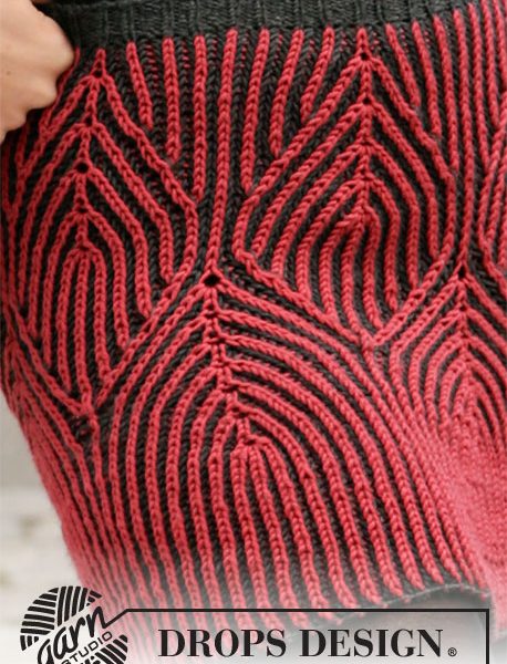 Free Knitting Pattern for an English Rib Skirt