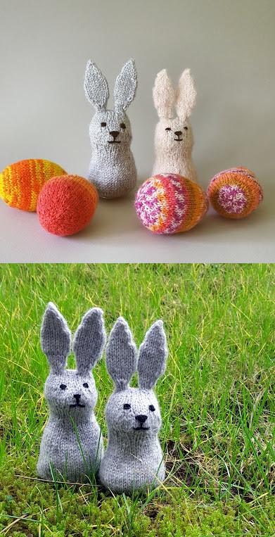 Free Knitting Pattern for Easter Bunny Rabbits