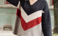 Free Knitting Pattern for a Grand Canyon Nights Sweater for Women