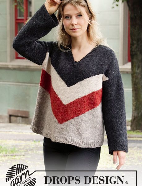 Free Knitting Pattern for a Grand Canyon Nights Sweater for Women
