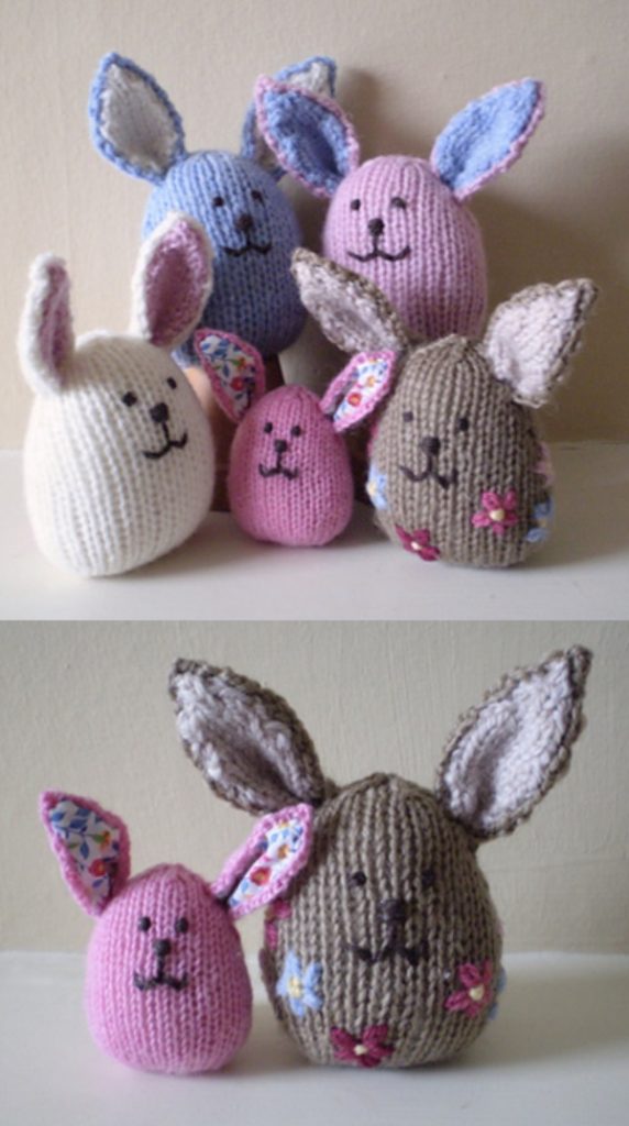 Free knitting pattern for an Easter bunny