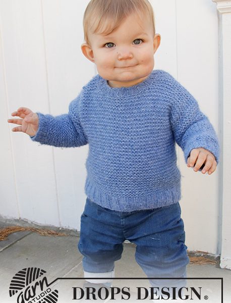 Free Knitting Pattern for an Easy Sweater for Babies and Children