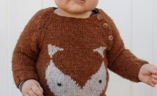 Free Kids Sweater Knitting Pattern for a Little Fox