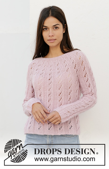 Free lace and rib sweater knit pattern