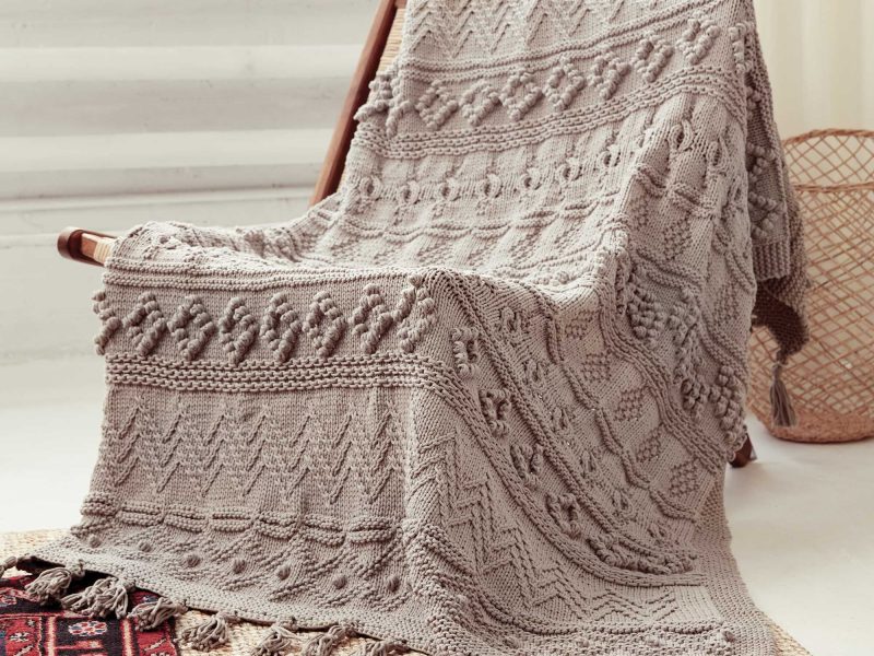 Free Knitting Pattern for a Bernat Sampler Blanket