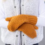 Free knitting patern for mittens with beehive stitch
