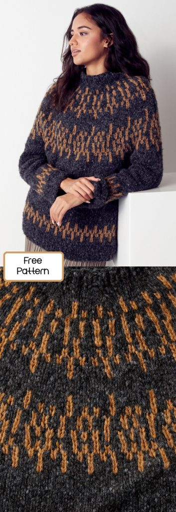 Free knitting pattern for a nordic pullover