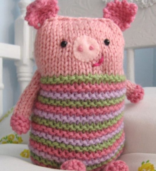 Free Knitting Pattern for a Knook Piggy