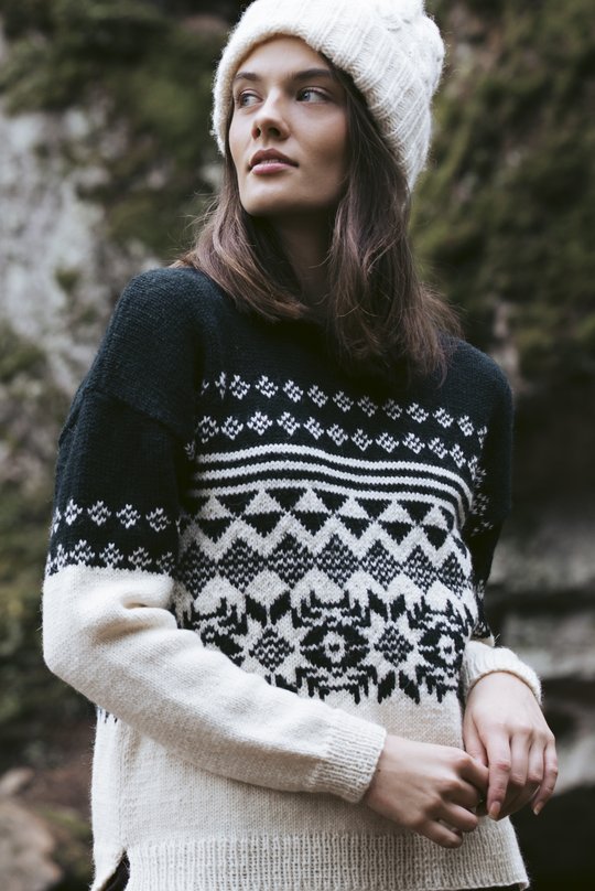 Nordic sweater free knitting pattern