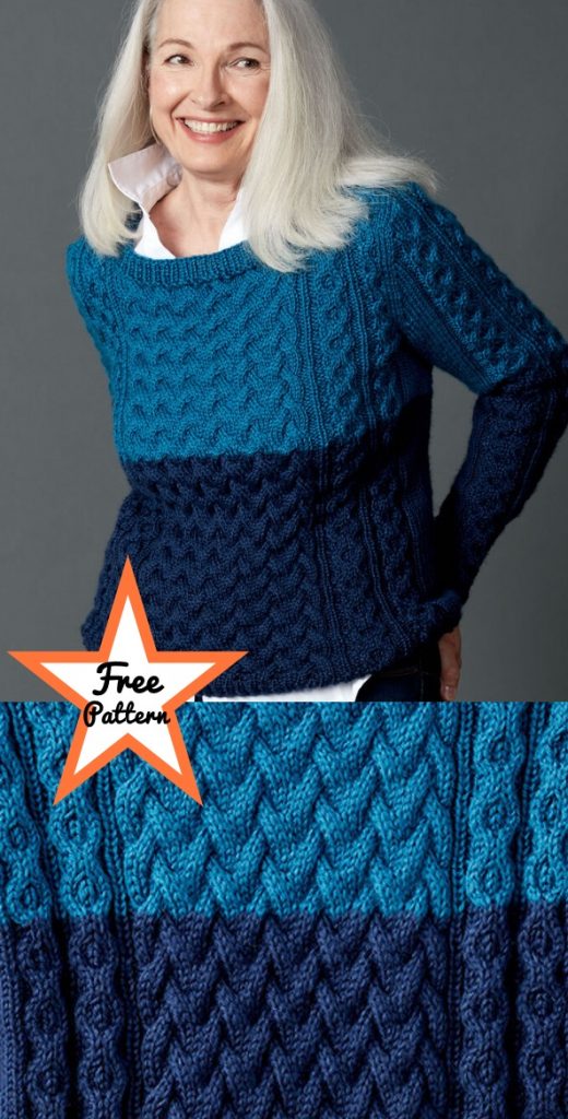 free knitting pattern for classic fisherman cable sweater