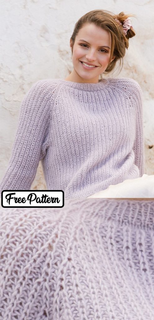 free raglan sweater knitting pattern