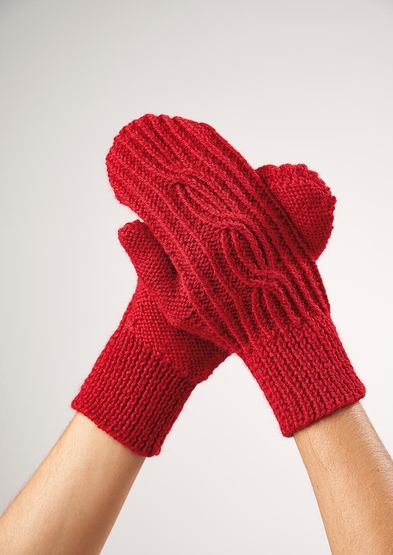 Cable mitts free knit pattern