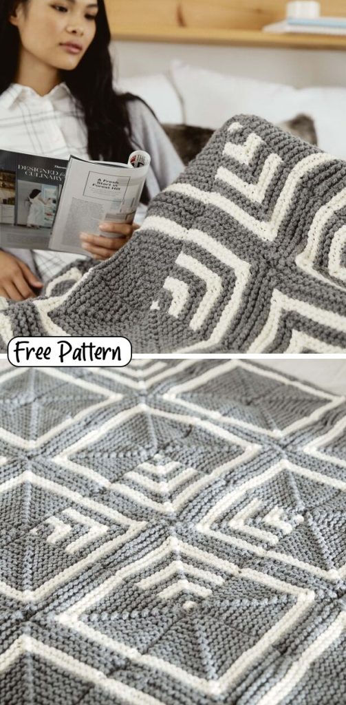 Free and easy blanket knitting pattern for 2020