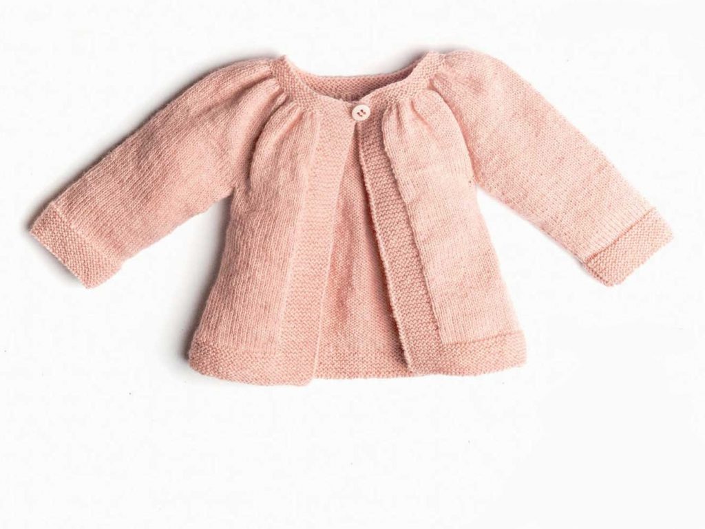 Free knitting pattern for a baby cardigan