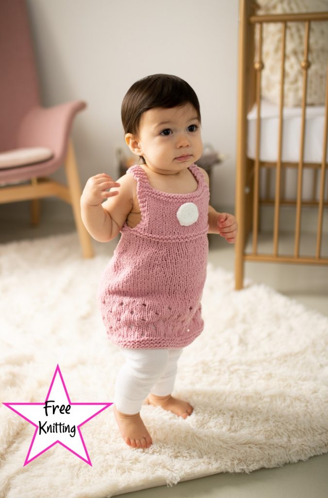 Free knitting pattern for a baby dress