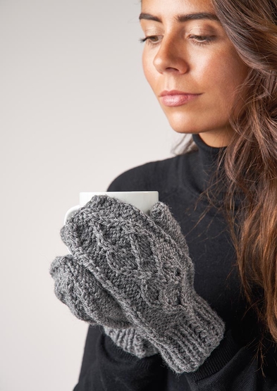 Free knitting patterns for mittens with cable design