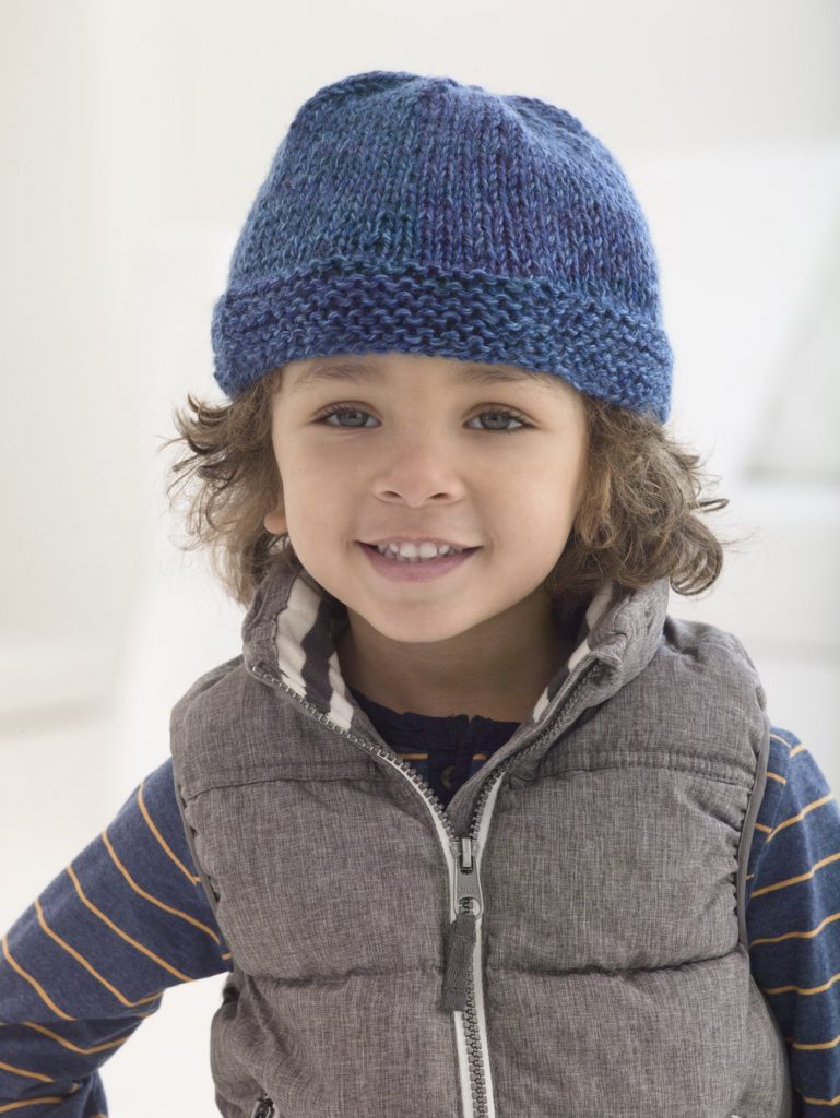 Free knit pattern for a boys beanie