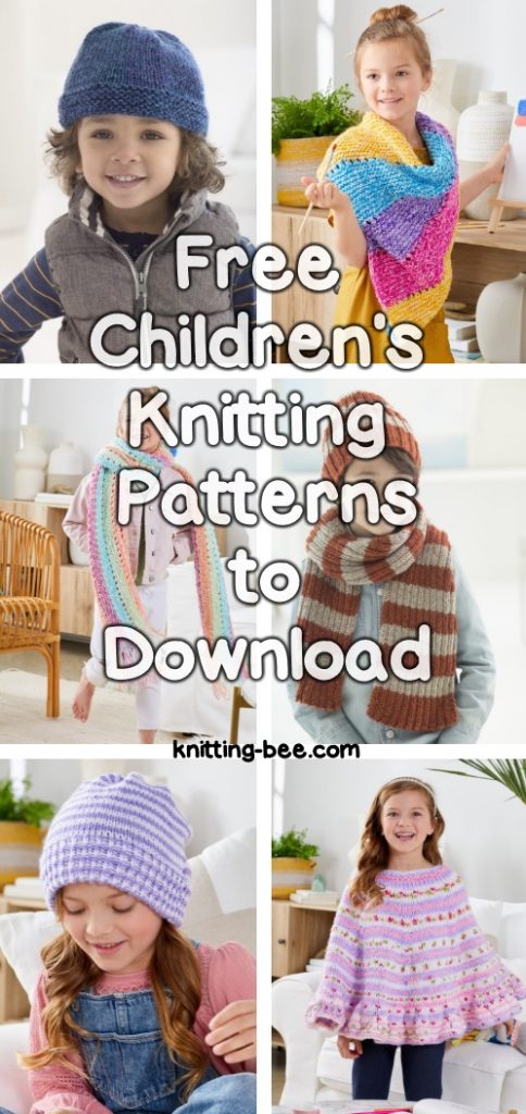 free childrens poncho knitting patterns to download