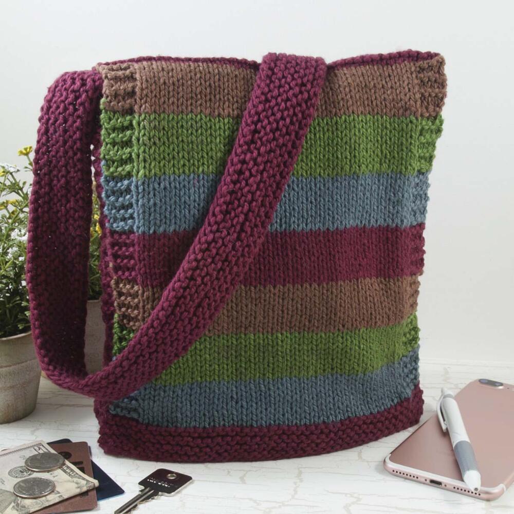 Handy and easy handbag free knitting pattern