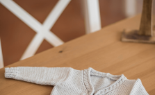 Free Knitting Pattern for a Baby Cardigan with Cables for Newborns