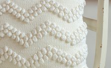 Free Knitting Pattern for a Chevron Bubble Stitch Pillow