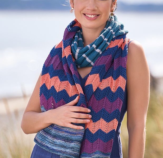 Free Knitting Pattern for a Chevron Scarf