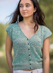 Free Knitting Pattern for a Ladies Short Sleeve Cardi
