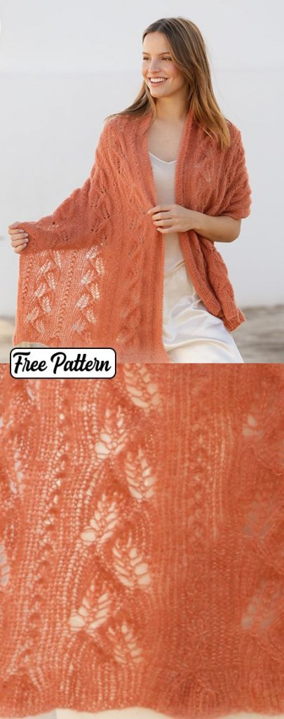 Free knitting pattern for a lace shawl