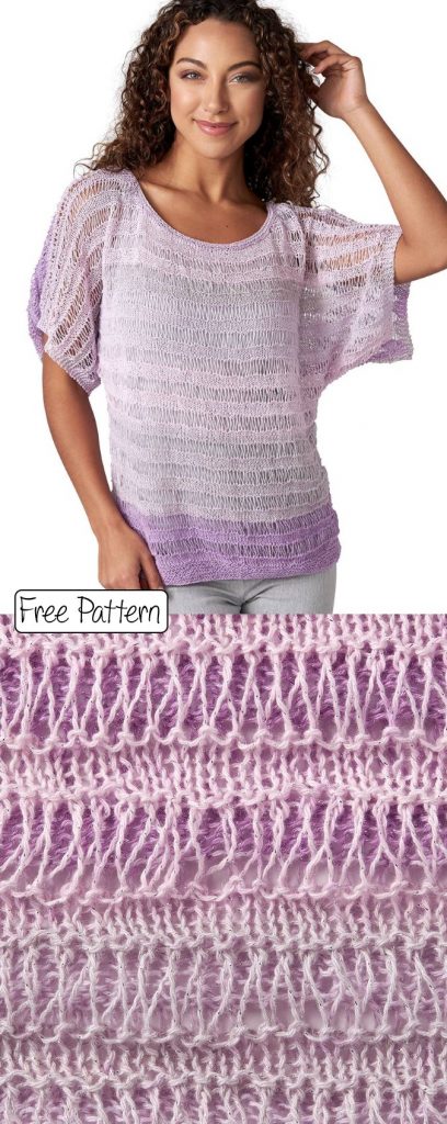 Free knitting pattern for a modern summer top